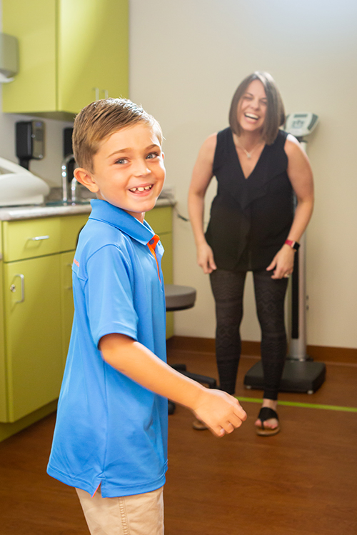 Happy boy patient